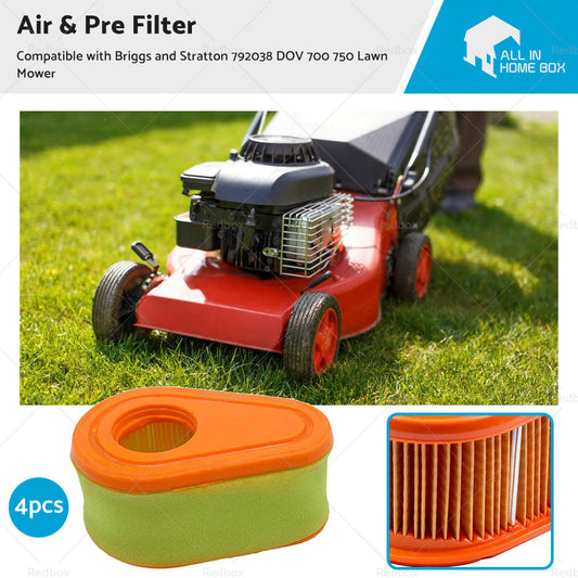 4xAir Filter Suitable ForSelected Briggs Dov Motors 700 750 100607 100802 792038-0