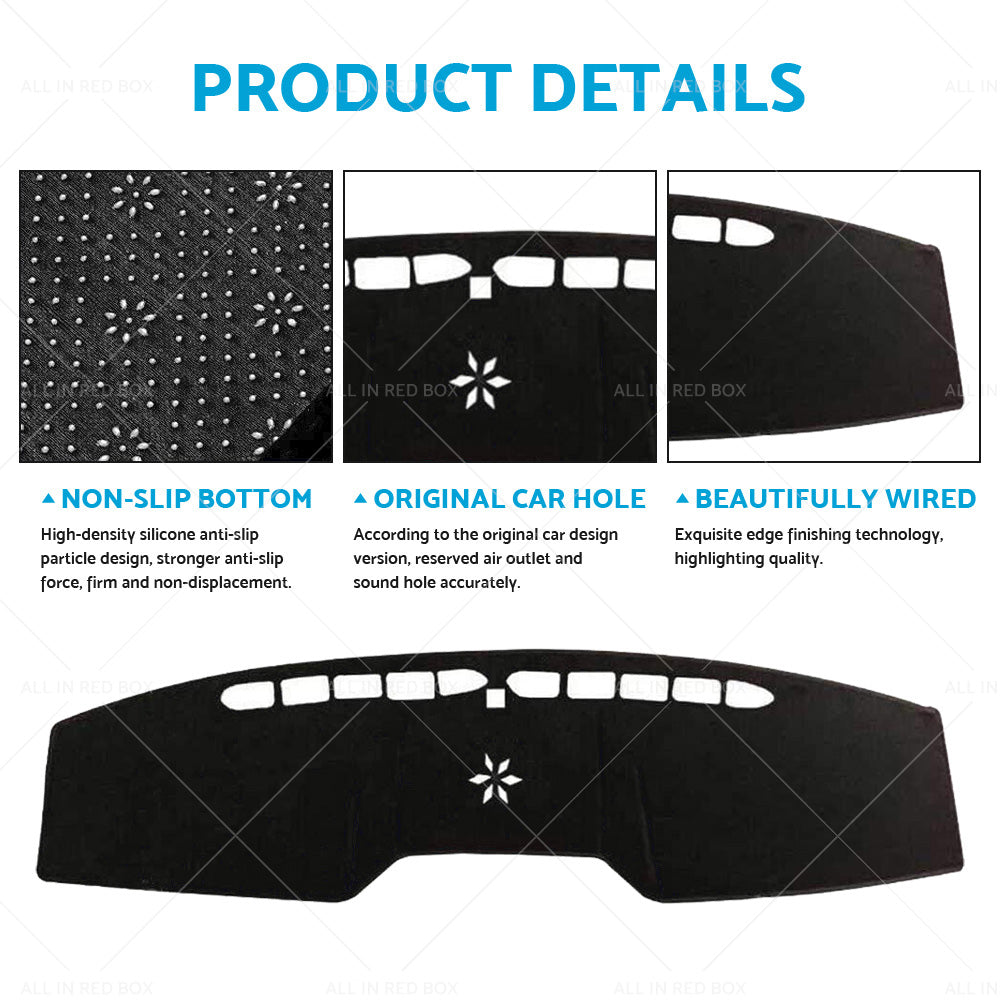 Suitable For Ford Mustang FM 2015-2022 Hatch Dashboard Cover Dash Mat Black-4