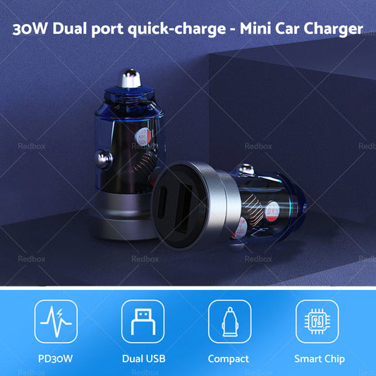 USB C Car Charger Adapter 54W Car Charger Fast Charging Fast USB PD30W QC3. 0-1