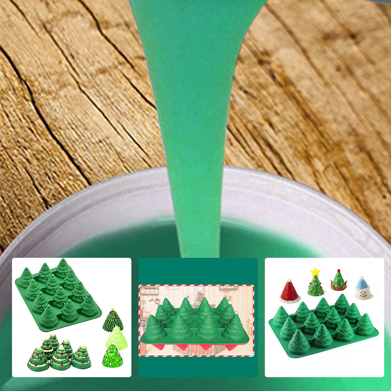 SH25 Liquid Silicone Rubber Mould Making Kit 100 3 Mix - 1Kg 2Kg 5Kg 10Kg Green-2