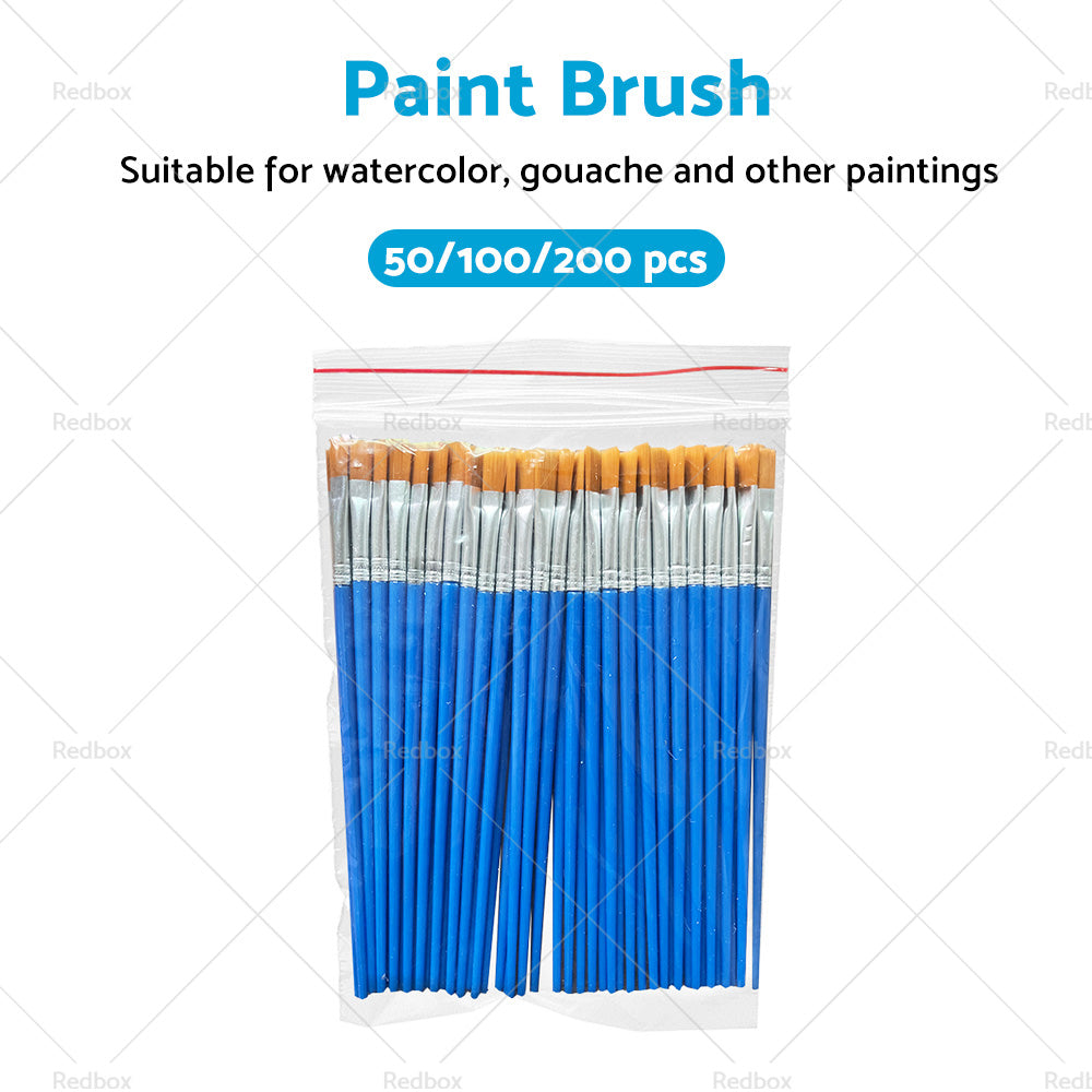 50-200pcs Flat Paint Brushes Small Brush Bulk for Detail Painting Craft Art Gift-4