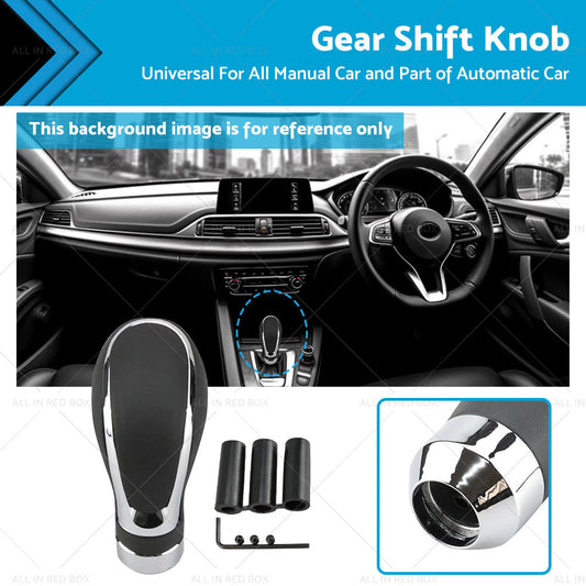 Universal Leather Automatic Auto Car Gear Stick Shift Knob Shifter Lever Cover-0