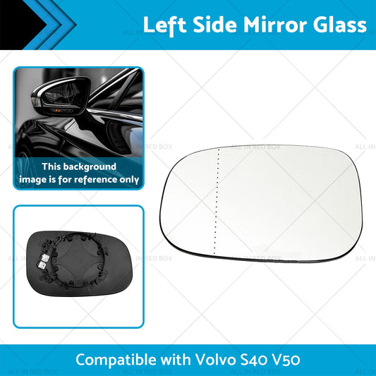 Left Side Mirror Glass Suitable for Volvo S40 M V50 T5 04-12 Large Blinker Type?-1