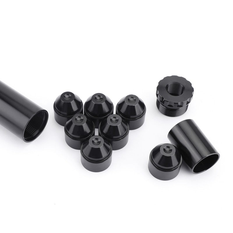 1x6 Aluminum Inline Fuel Filter 1/2-28 Suitable For Universal Car Use Black-2