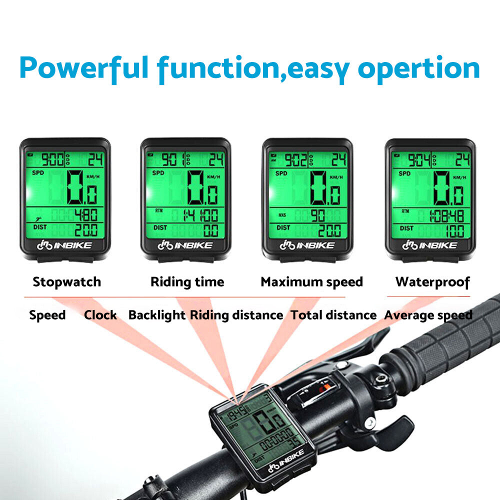Wireless Cycling Bike LCD Speedometer Computer Odometer Suitable For Bicycle Waterproof-3
