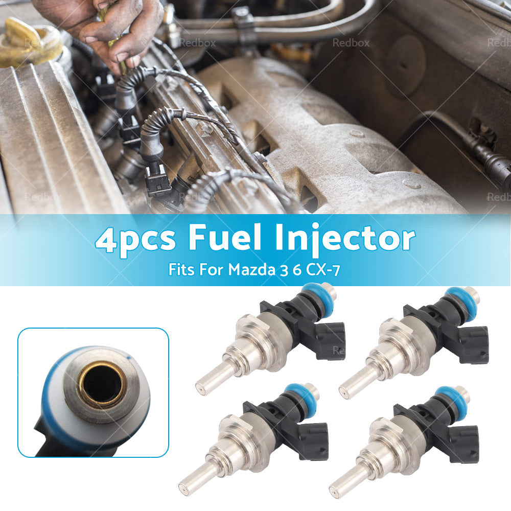 4PCS Fuel Injector Suitable For Mazda 3 BK 6 CX7 L3 2. 3L DOHC Turbo E7T20171-2