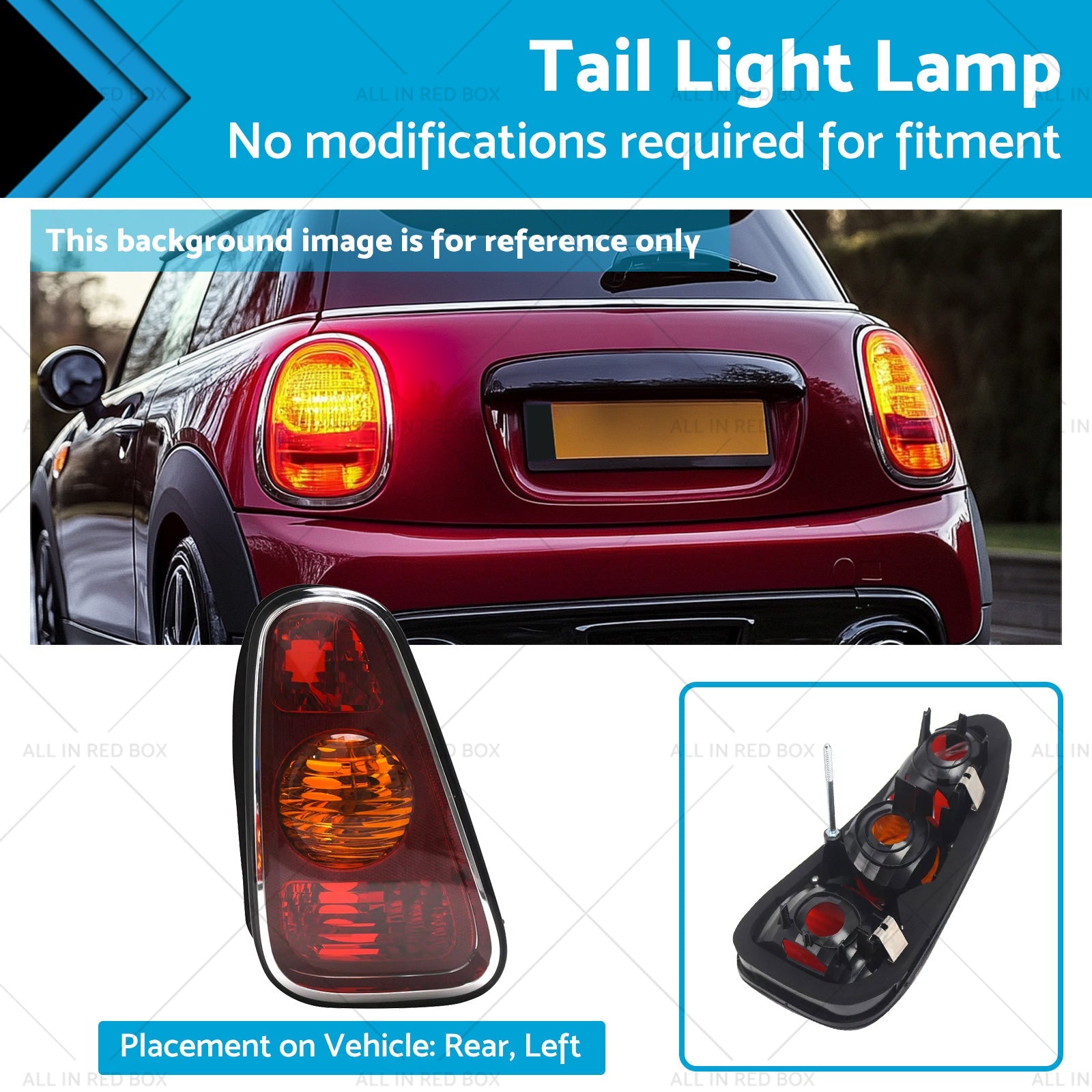 Left Hand Tail Light Lamp Suitable For Mini Cooper Hatch R50 Hatchback 2001-2004-0