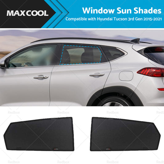 2PCS Rear Car Window Sun Shades Suitable For Hyundai Tucson 3rd Gen 2015-2021-0