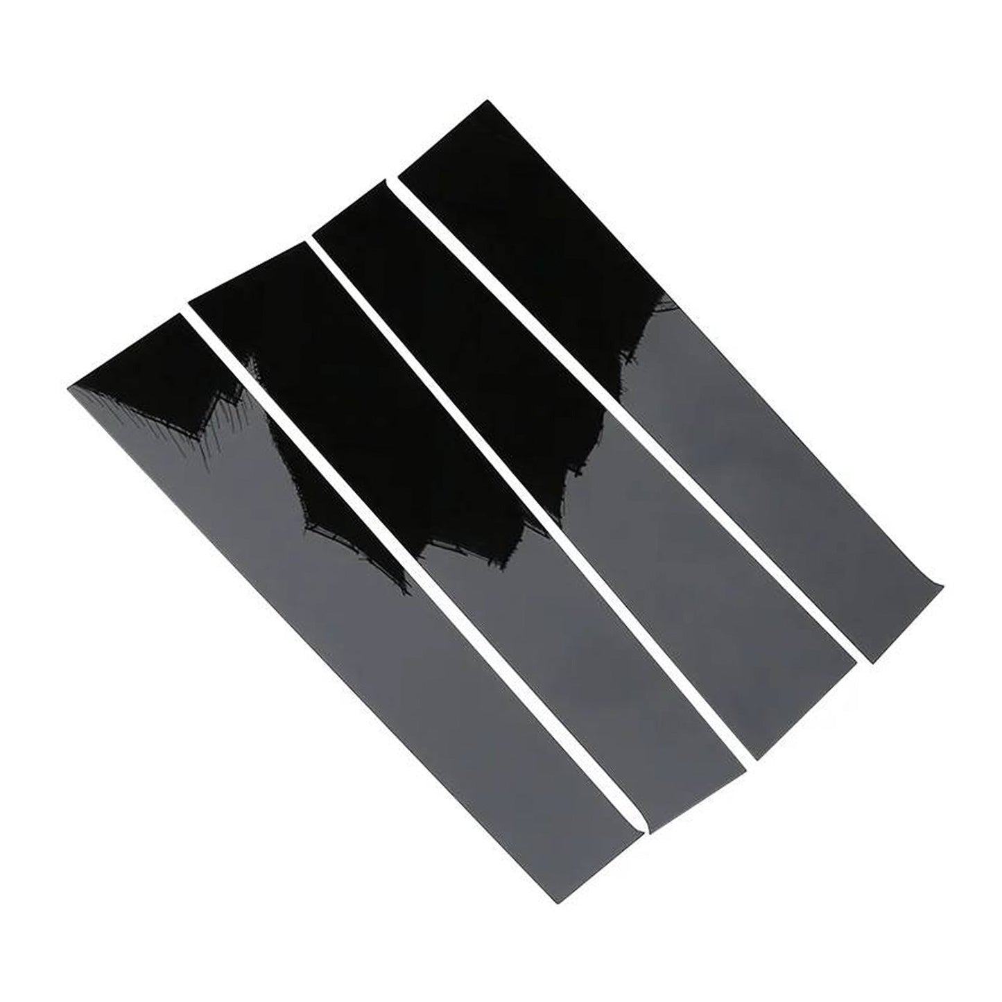 4x Black Pillar Post Cover Trims Suitable For Dodge Ram 1500 Crew Cab / Quad Cab 2009-2018-0