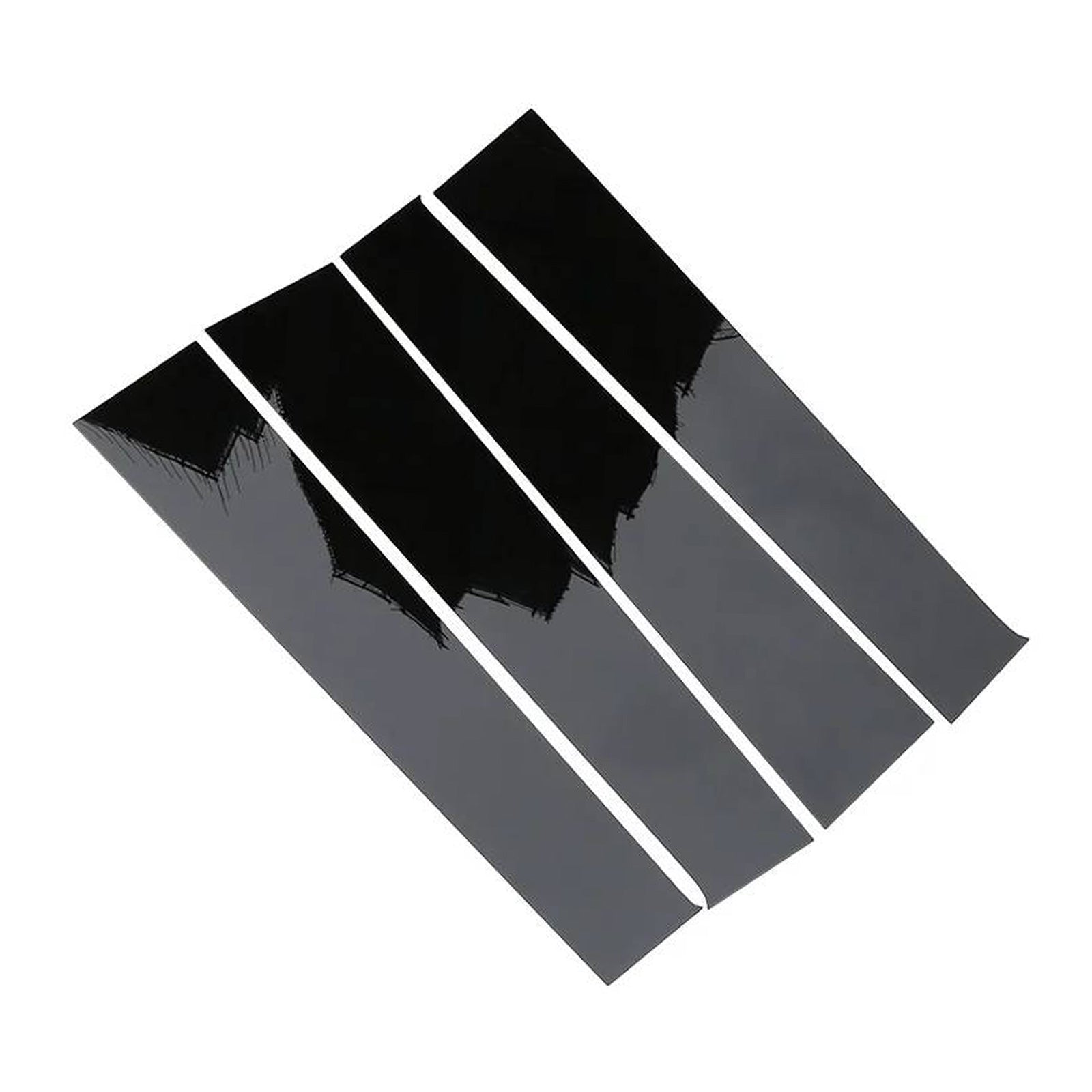 4x Black Pillar Post Cover Trims Suitable For Dodge Ram 1500 Crew Cab / Quad Cab 2009-2018-0