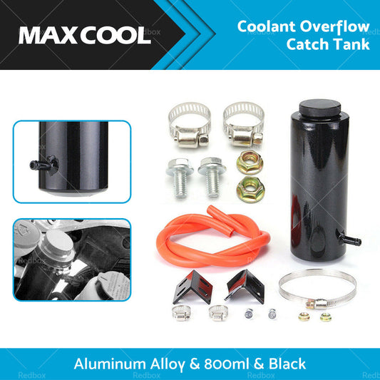 800ml Black Overflow Catch Tank Radiator Coolant Expansion Tank Bottle Header-0