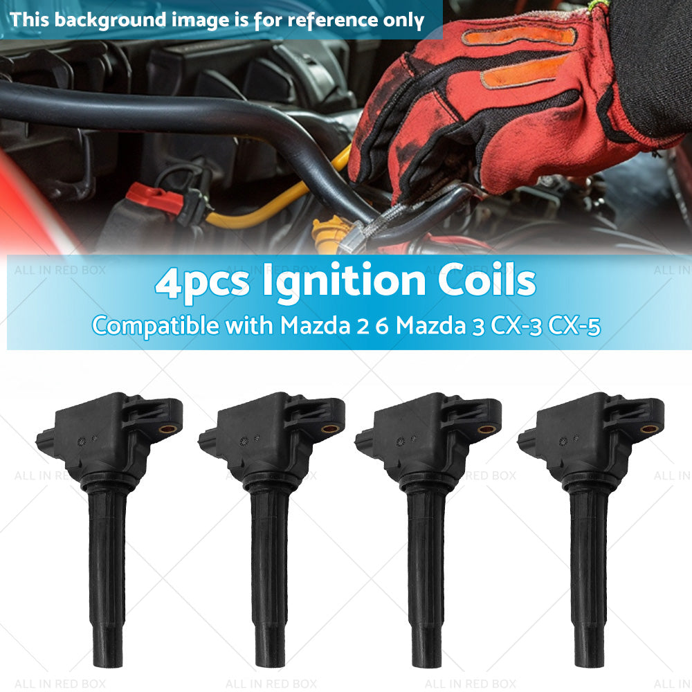 4x Ignition Coil Suitable for Mazda 2 6 Mazda 3 SP20 SP25 CX-3 CX-5 CX-9-2