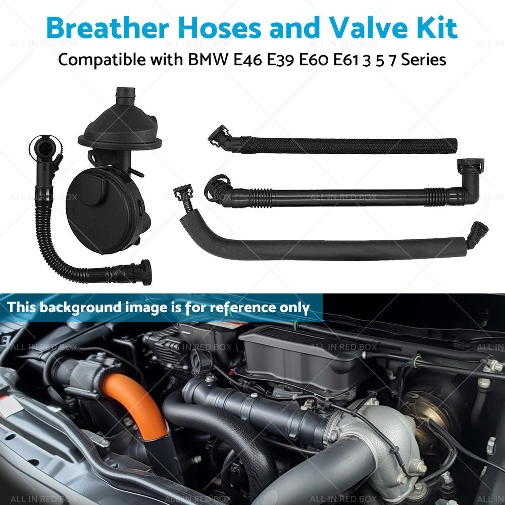 5PCS Crankcase Vent Valve  and  Breather Hose Kit Suitable for BMW M52 M54 E46 X3 X5-4