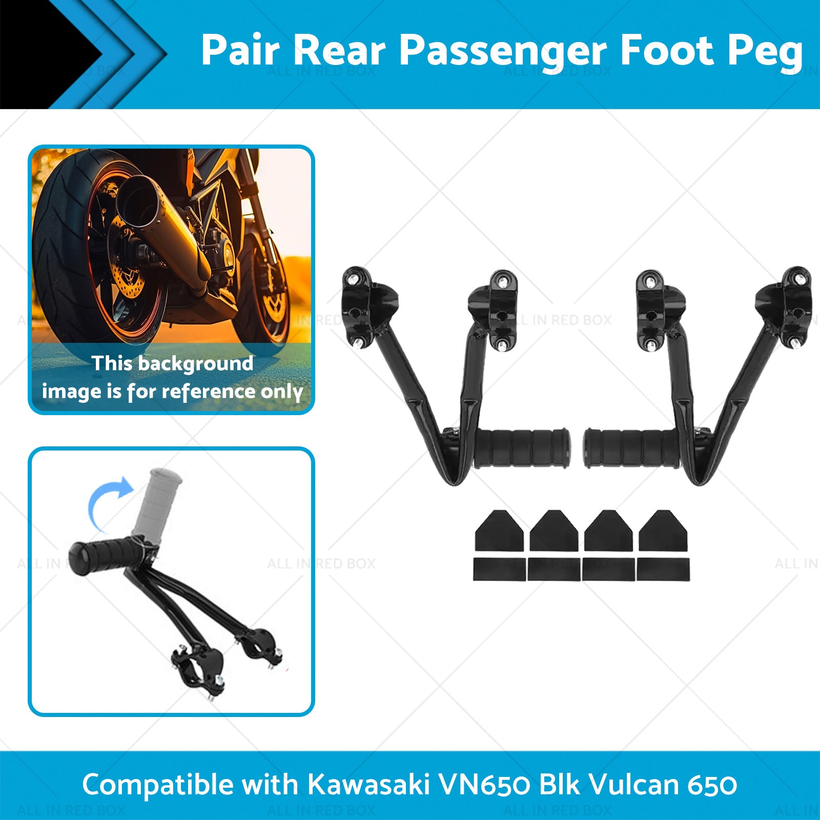 Rear Passenger Foot Peg Bracket Suitable For Kawasaki VN650 2015 Blk Vulcan 650-1