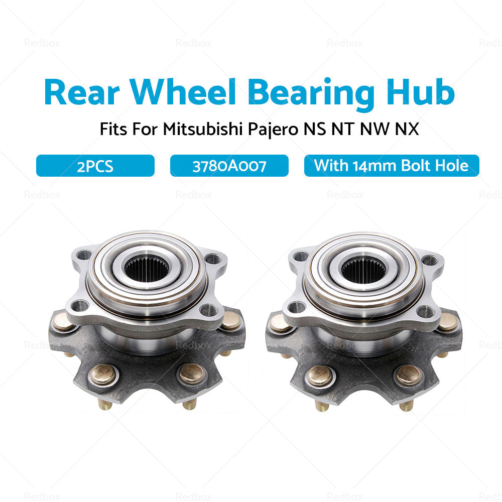 2x Rear Wheel Bearing Hub Fit For Mitsubishi Pajero NS NT NW NX 14mm Bolt Hole-3