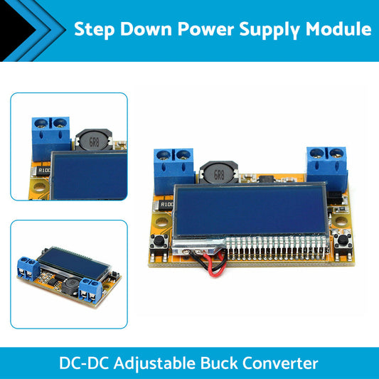 DC-DC Adjustable Buck Converter Step Down Power Supply Module LCD with Shell-1