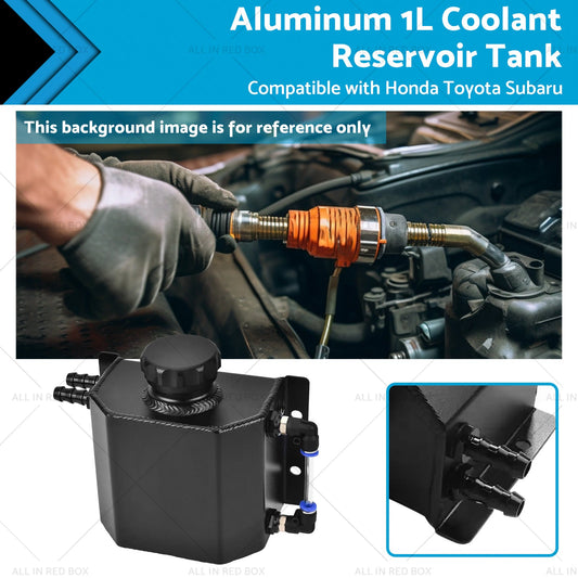 1L Aluminum Coolant Reservoir Tank Coolant Overflow Bottle Recovery Water Tank-0
