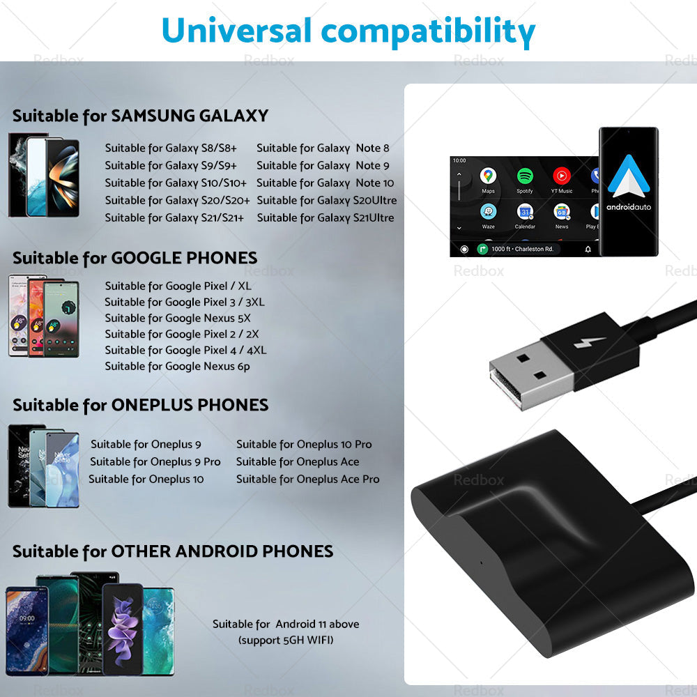 Suitable For Android Most Vehicles with CarPlay Auto Wireless Carplay Adapter-2