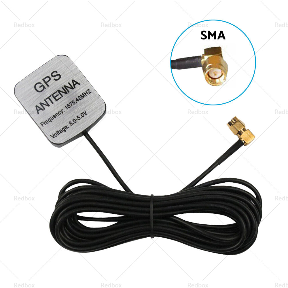 GPS Antenna SMA Plug Active Aerial Extension Cable for Car DVD Head Unit Stereos-3