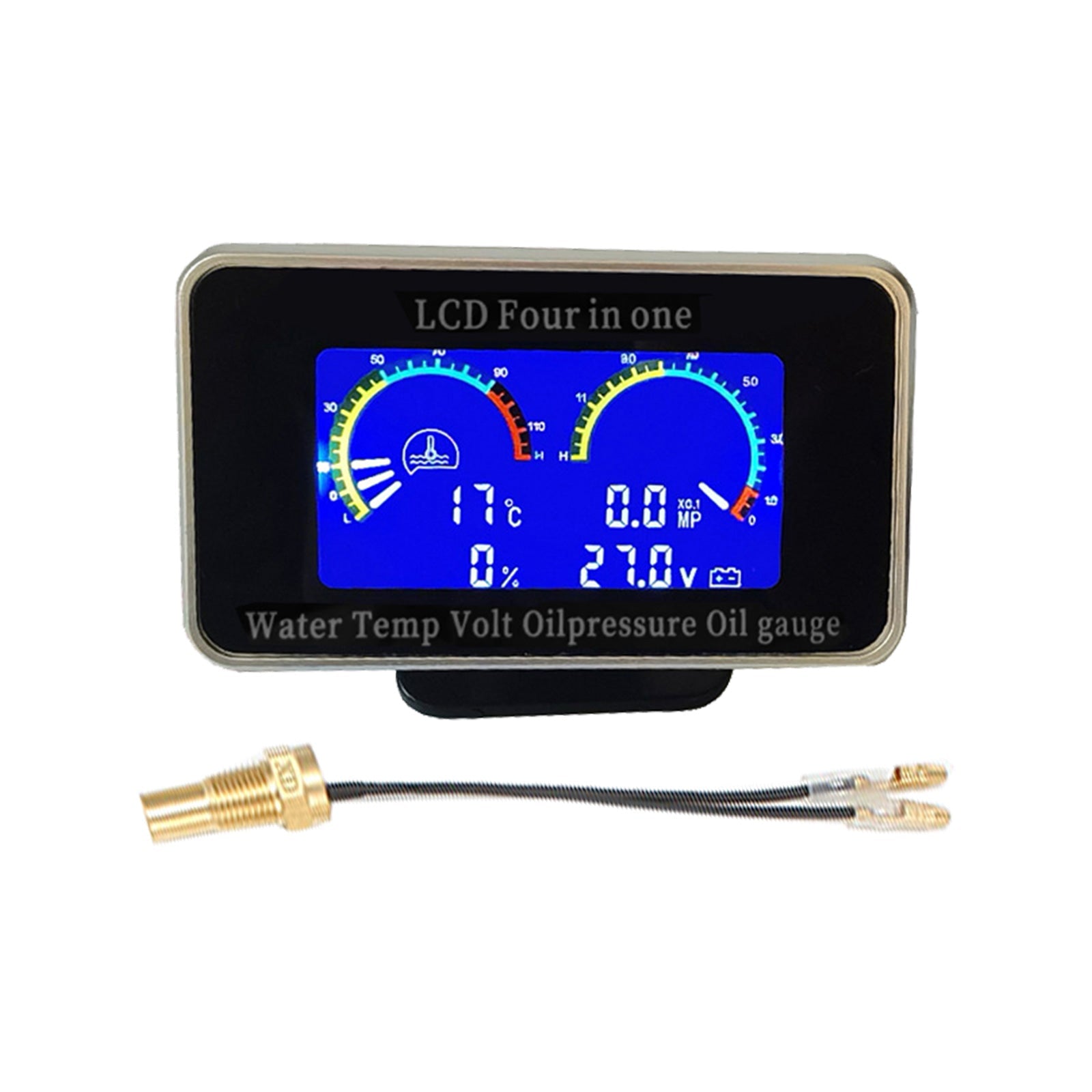 4-in-1 Car LCD Meter Digital Oil Pressure Voltage Water Temperature Fuel Gauge-1