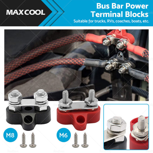Bus Bar Power Terminal Blocks M6 Negative  M8 Positive Power Distribution Studs-0