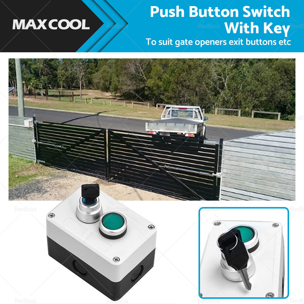 Weatherproof Push Button Switch Suitable for Gate Opener with Key-0