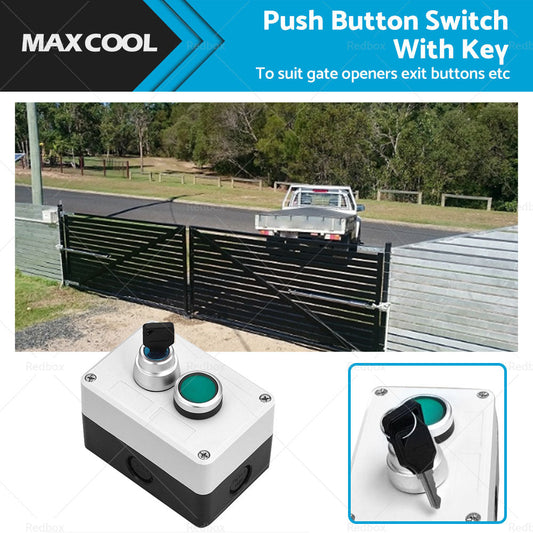 Weatherproof Push Button Switch Suitable for Gate Opener with Key-0