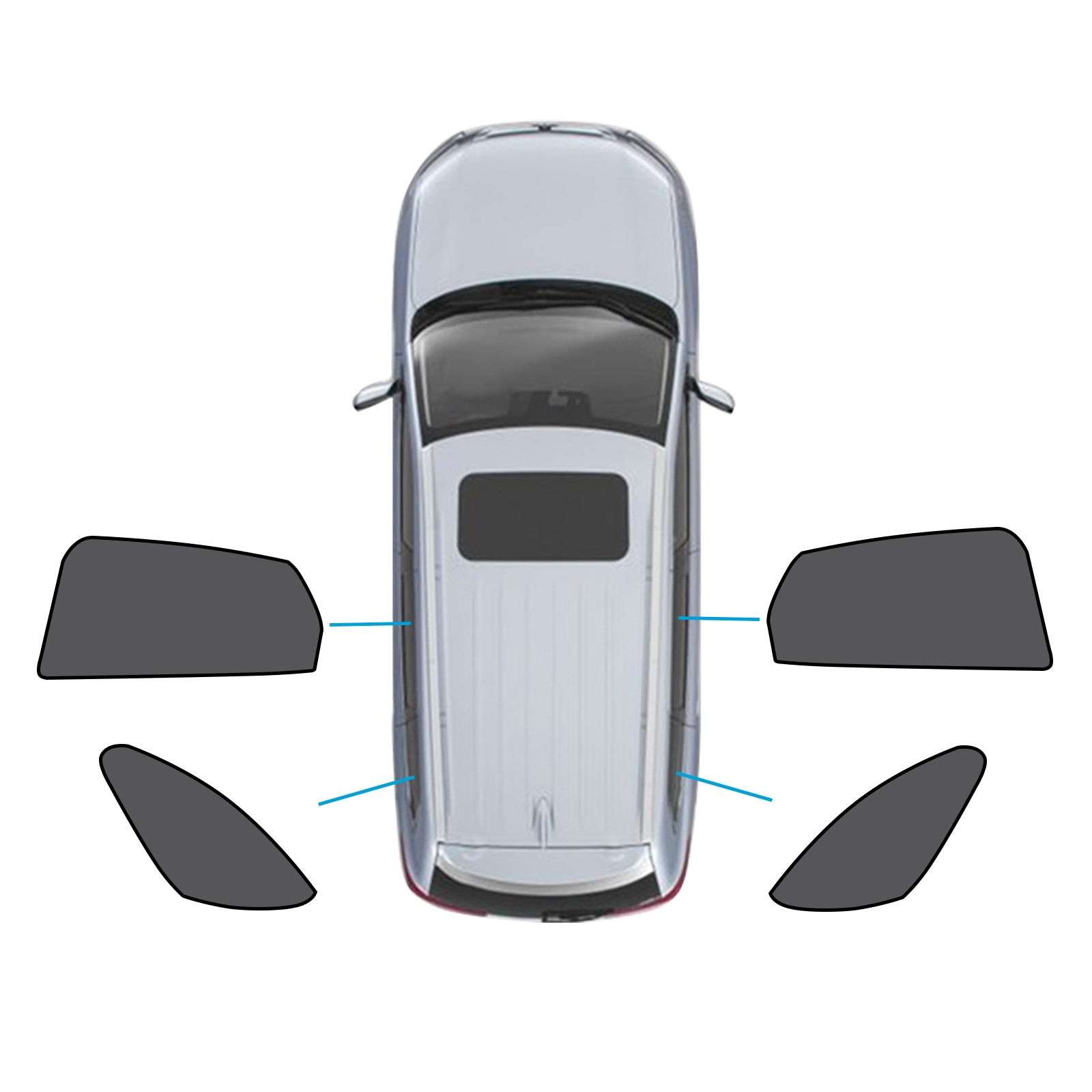 Rear&Triangular Magnetic Car Window Sun Shade Suitable for Mazda CX-3 15-Current-0