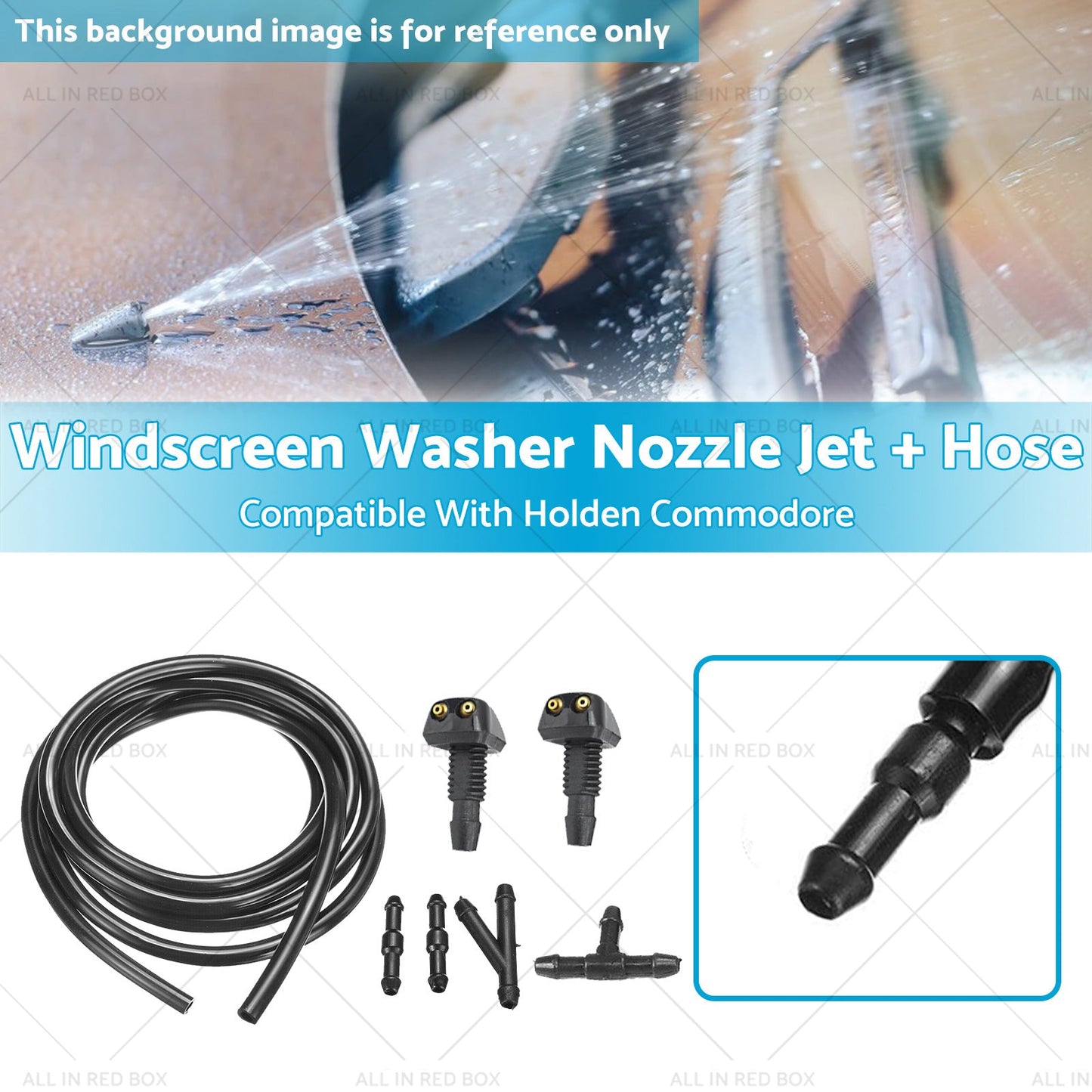 Windscreen Washer Nozzle Jet Hose Kit Suitable For Holden Commodore VB VC VH VK-2