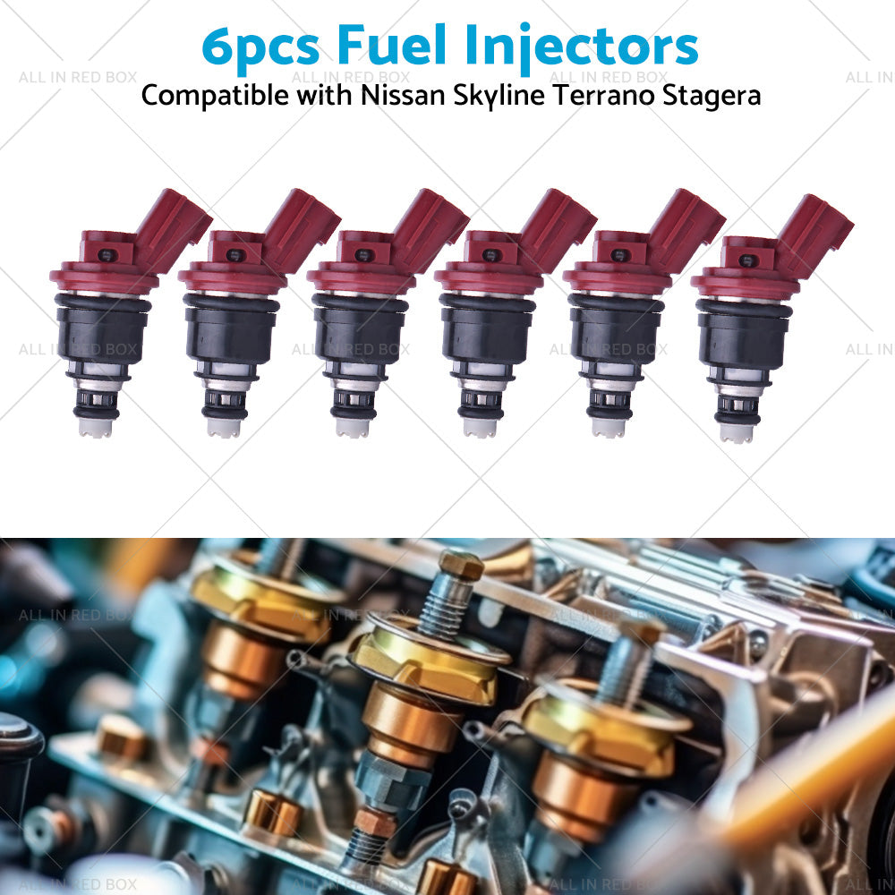 6PCS 740CC Fuel Injector 16600-RR544 Suitable for Nissan Skyline Terrano Stagera-3