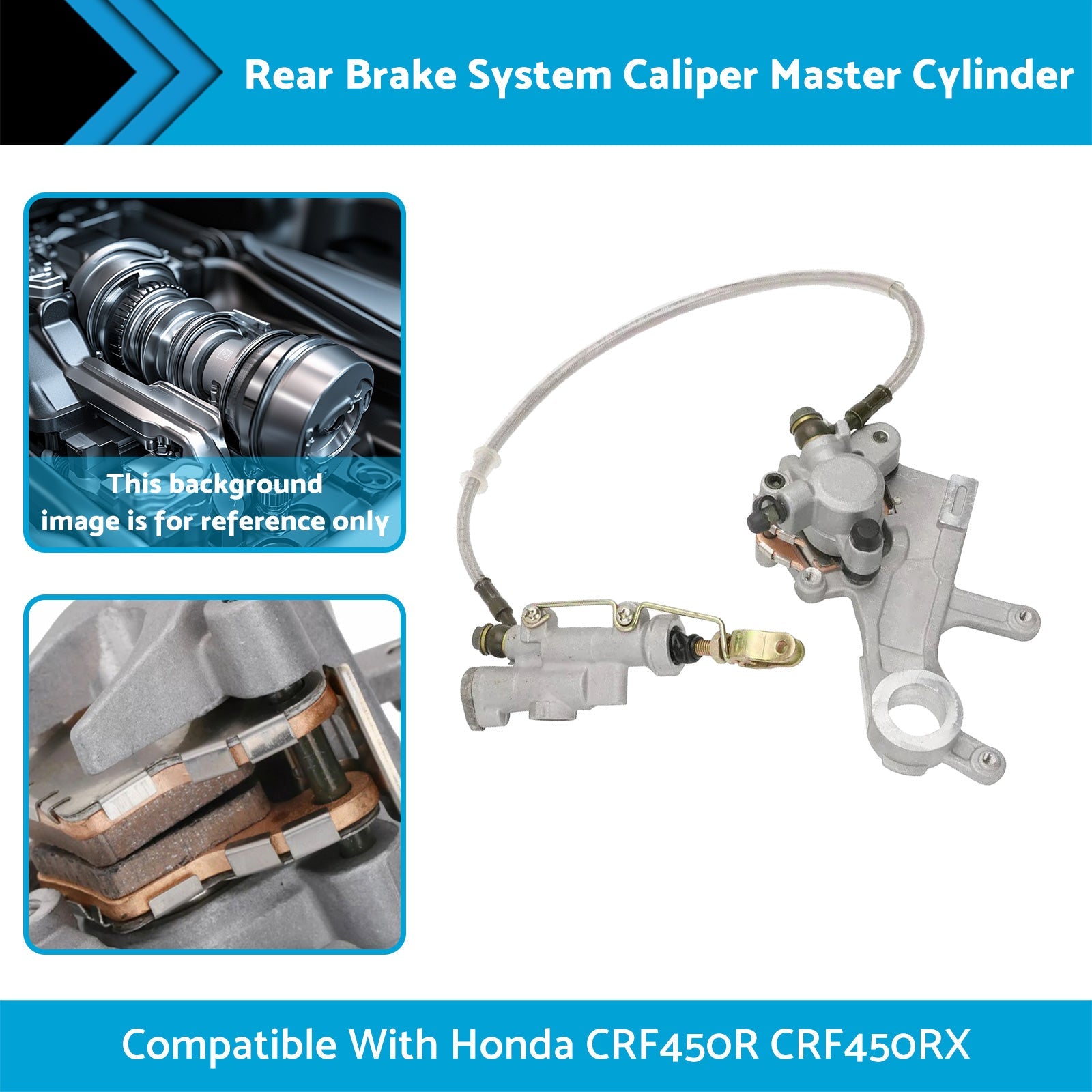 Rear Brake System Caliper Master Cylinder Suitable For Honda CRF450R CRF450RX-0