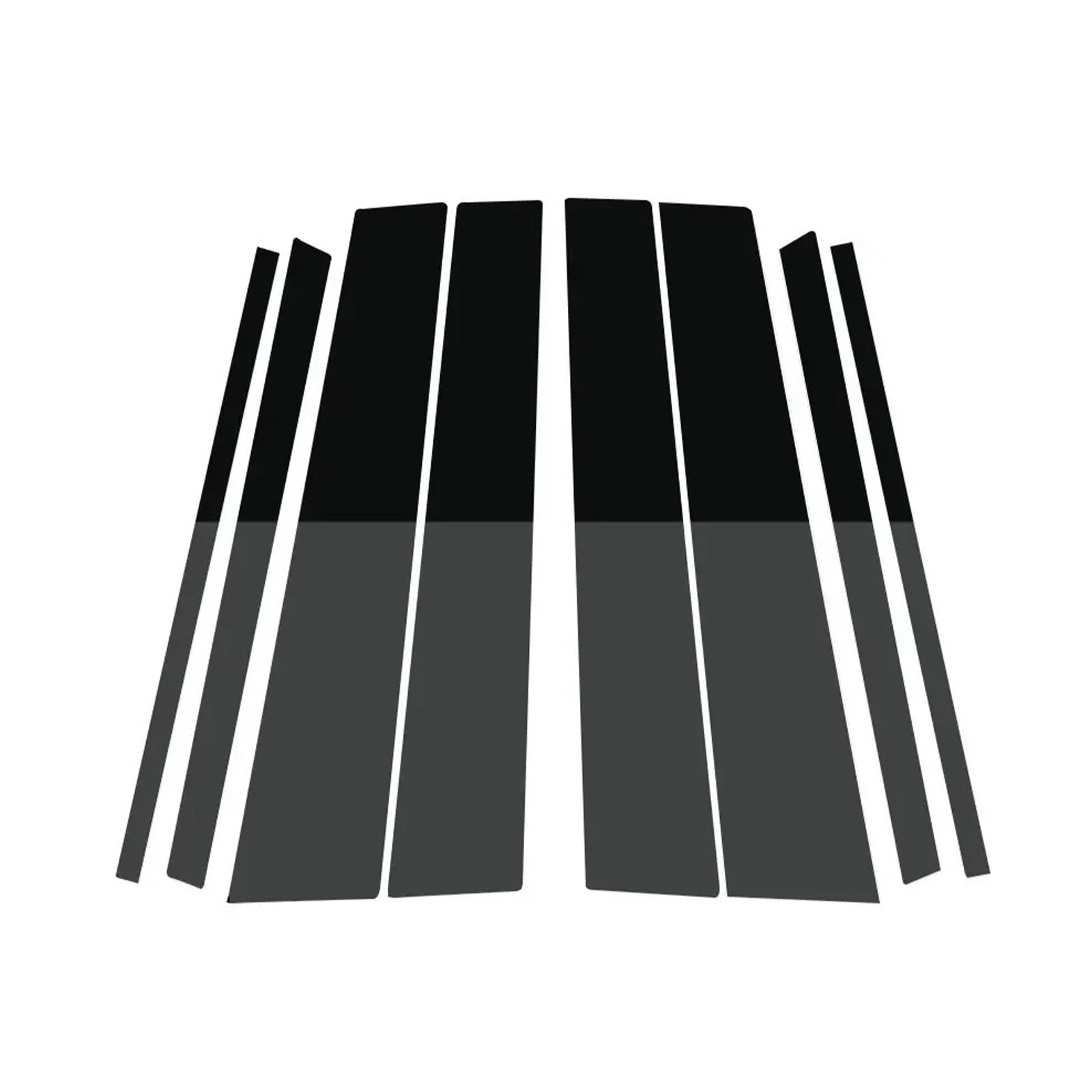 8x Black Pillar Post Cover Trims Suitable For Honda Civic Sedan 2012-2015-0