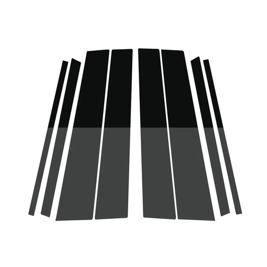 8x Black Pillar Post Cover Trims Suitable For Honda Civic Sedan 2012-2015-0