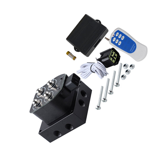 Air Suspension Valve Block Remote Kit Suitable For Vehicle Motorcycle 200PSI 12V-1