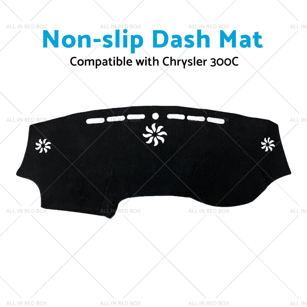 Black Non-Slip Dash Mat Suitable For Chrysler 300C 2012-2022 Dashboard Cover-1