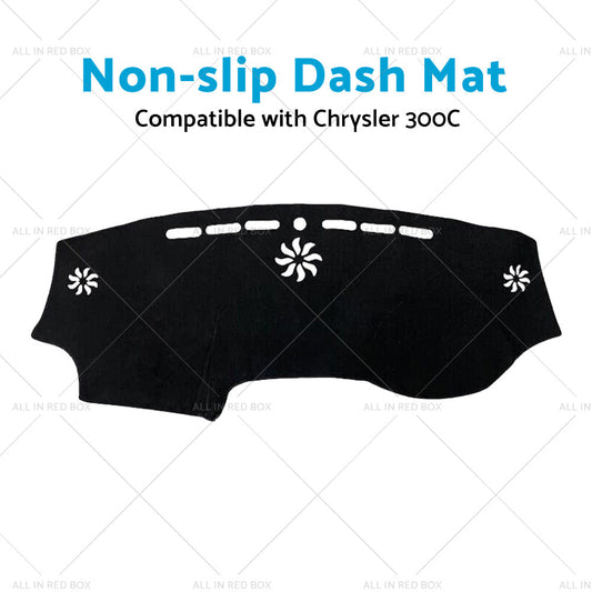 Black Non-Slip Dash Mat Suitable For Chrysler 300C 2012-2022 Dashboard Cover-1