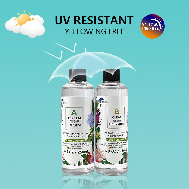 Epoxy Resin Art DIY UV Crafts Glass Water Clear Epoxy Coating 1 1 2 1 3 1 AB Kit-4