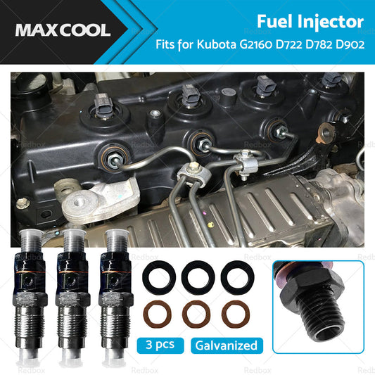 3PCS D722 D782 D902 Fuel Injectors For Kubota BX1860 BX1880 BX2360 16871-53000-0