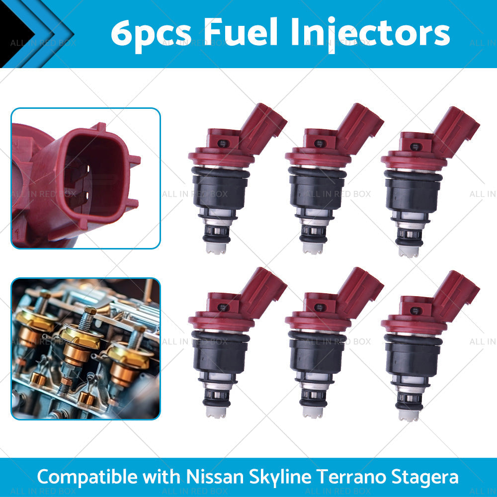 6PCS 740CC Fuel Injector 16600-RR544 Suitable for Nissan Skyline Terrano Stagera-1