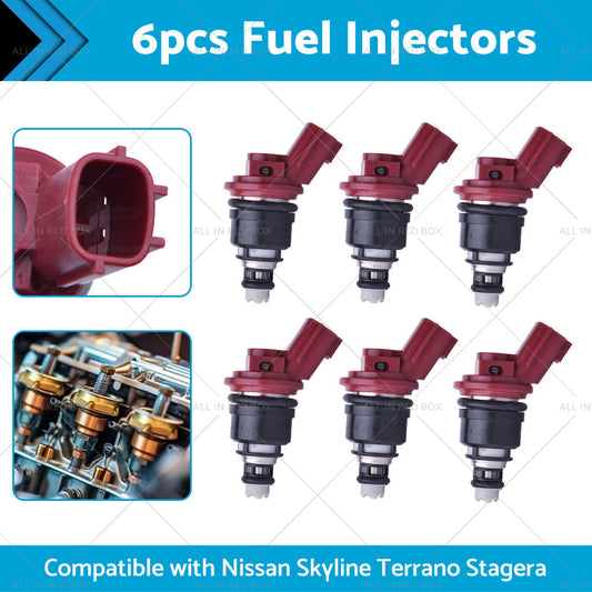6PCS 740CC Fuel Injector 16600-RR544 Suitable for Nissan Skyline Terrano Stagera-1