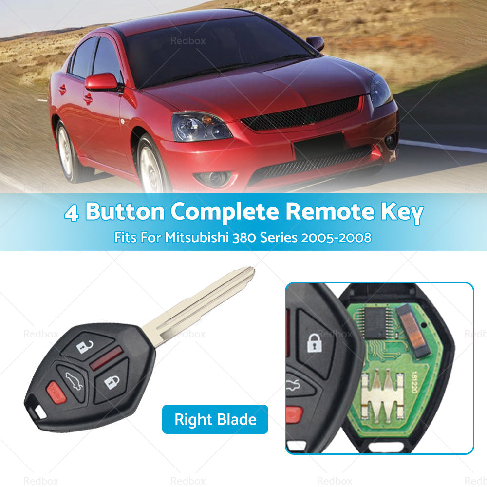 4 Button Complete Remote Key Fob Fits For Mitsubishi 380 Series 2005-2008-2