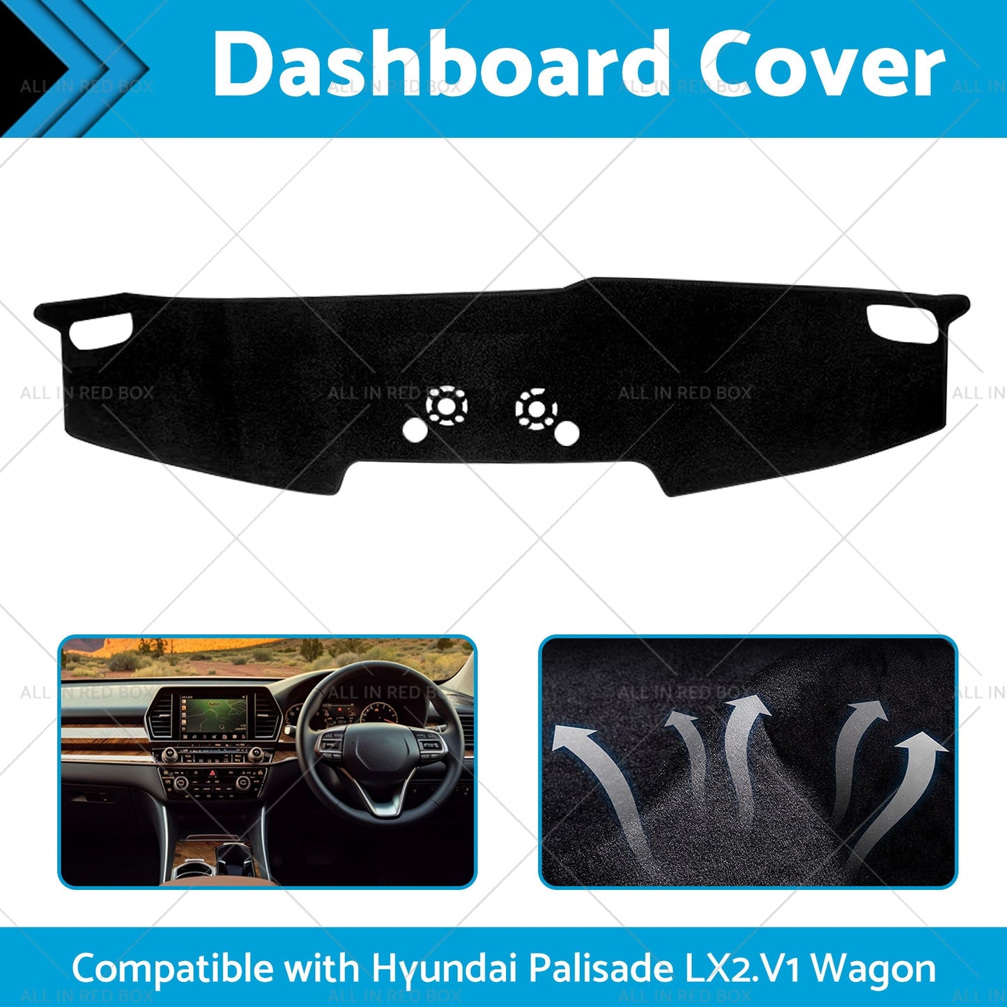 Non-Slip Dash Mat SuitableFor Hyundai Palisade Wagon NO HEADS UP DISPLAY 2020-23-1