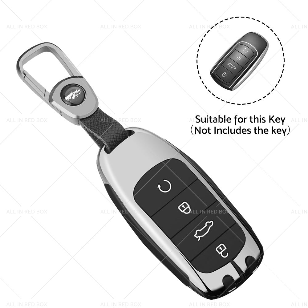 Zinc Alloy Remote Key Fob Case Cover Shell Suitable For Chery Omoda 5 Black-4