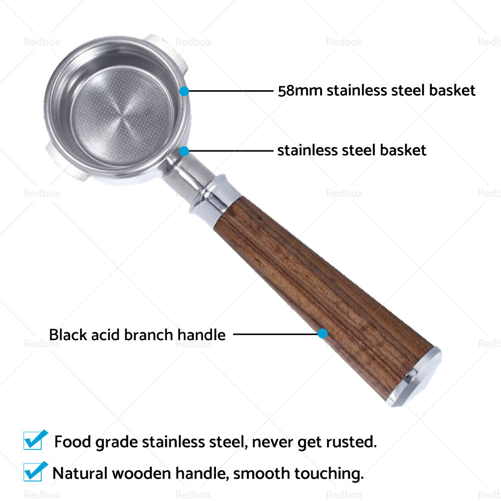 58mm Bottomless Portafilter Group Handle With Basket Suitable For BREVILLE-3