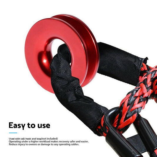 Recovery Ring Snatch Ring Block Pulley 37479lbs Soft Shackle Winch Rope Off Road-1