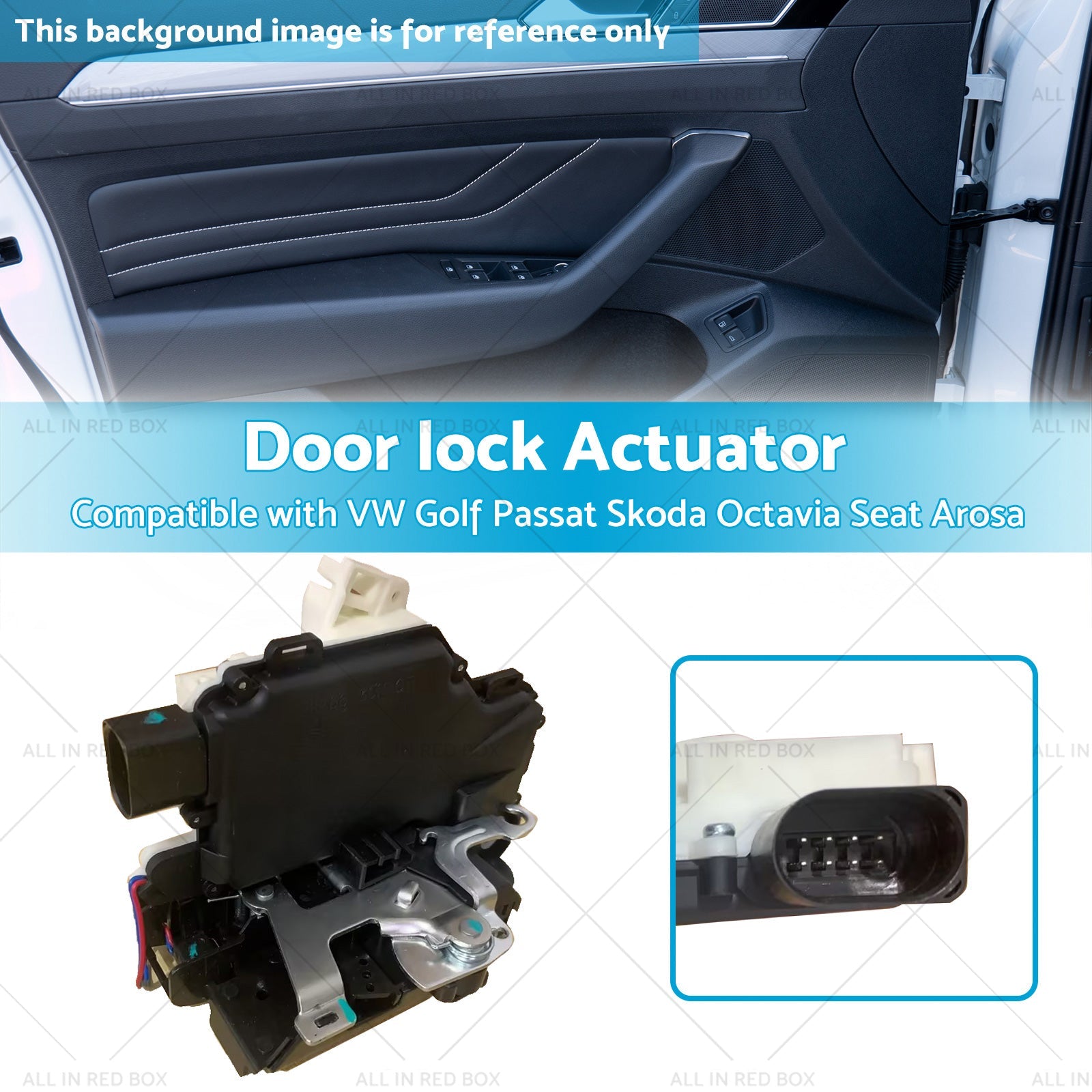 Door Lock Actuator Front Left Passenger Side For VW GOLF Beetle Skoda 3B1837015A-2