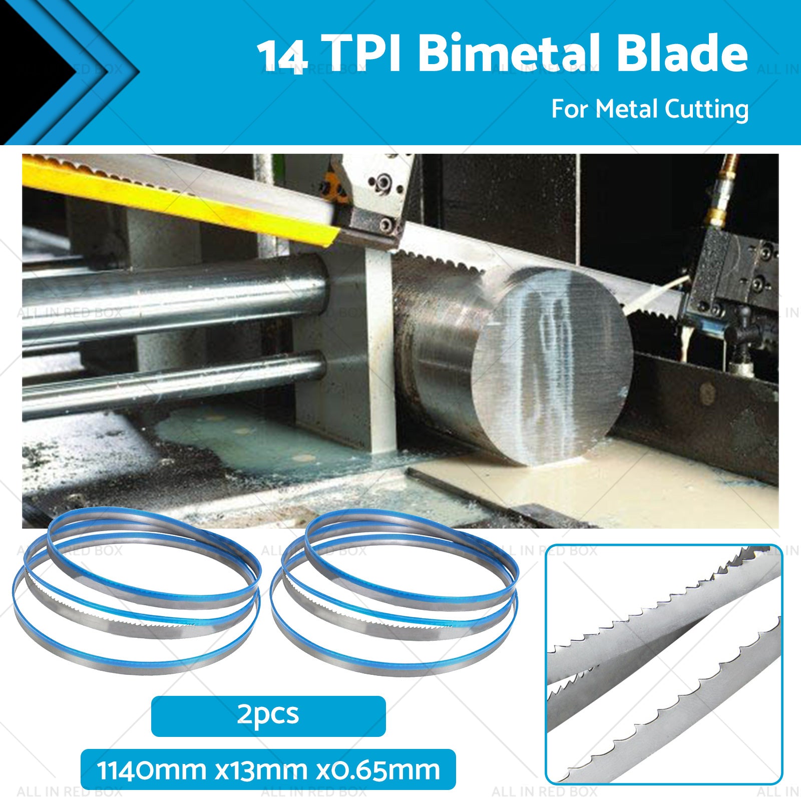 1140mm x13mm x 14 TPI FOR METAL CUTTING BI METAL BIMETAL BAND SAW BANDSAW BLADE-0