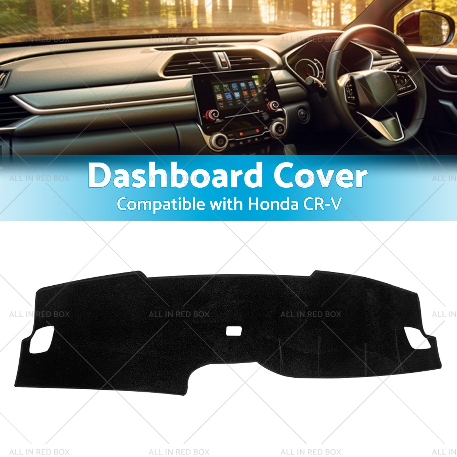 Dashboard Cover Pad Carpet Dash Mat Suitable for Honda CR-V CRV 2023 Without HUD-2