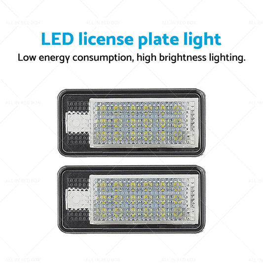 Suitable For Audi A3 A4 S4 B6 B7 LED License Number Plate Light Error Free Units-1