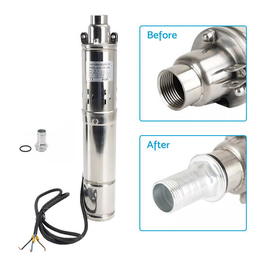 3in Deep Well Solar Bore Pump 48V 750W Submersible MPPT Screw Pump 140M-1